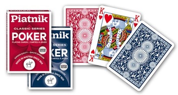 PIATNIK karty do gry POKER Classic talia czerwona