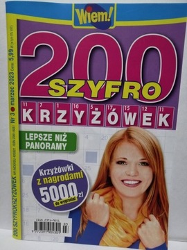 Krzyżówki Wiem! 200 SZYFRO KRZYŻÓWEK 3/2023