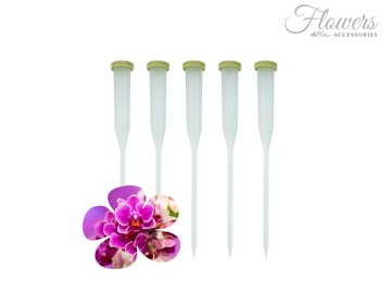 5x FIOLKA Z GUMKĄ DO ŻYWYCH KWIATÓW ROŚLIN 18 cm