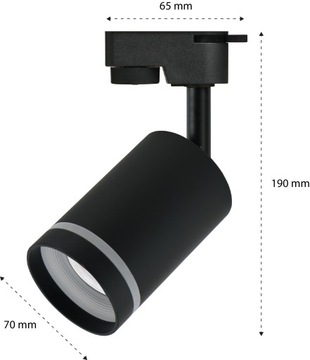 КОМПЛЕКТ 2x СВЕТОДИОДНЫЕ ЛАМПЫ ОТРАЖАТЕЛЬ GU10 ШИННЫЙ КАБЕЛЬ 1М