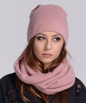 Зимний комплект ШАПКА+ЮБКА ФЛИС РОЗОВЫЙ K4