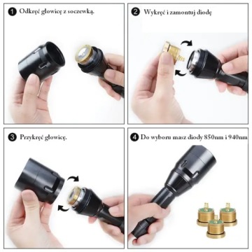 ИК осветитель лазерный VCSEL 3W Diode 940 + 850 2в1 комплект