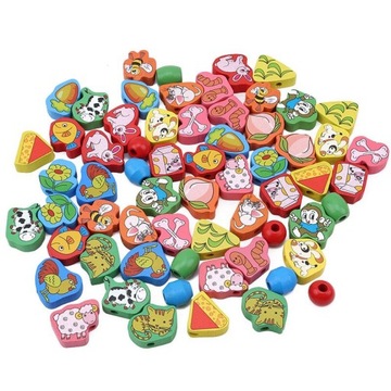 ДЕРЕВЯННЫЕ БЛОКИ-БУСИНЫ ДЛЯ НАЗВАНИЯ МОНТЕССОРИ