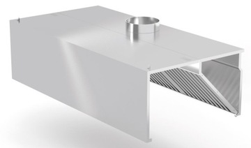 Okap przyścienny skrzyniowy 2000x900x450 mm z wentylatorem DOSTĘPNY