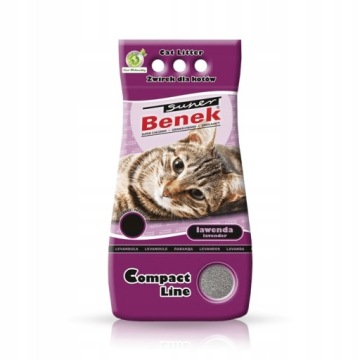 Бентонитовый наполнитель Super Benek Compact Lawenda 25л