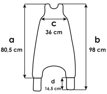ŚPIWOREK do spania z NOGAWKAMI i SKARPETKAMI 2,5 Tog rozmiar 86-104 M