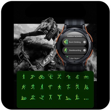 SMARTWATCH MĘSKI ZEGAREK POLSKIE MENU PANCERNY WODOODPORNY TYTANOWY NUMER 1