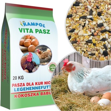 Karma dla kur niosek KAMPOL KB Kokoszka Babuni Nioska Przydomowa 20kg