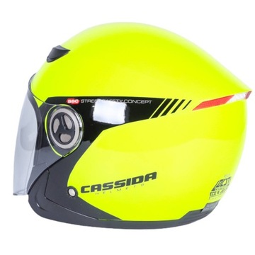 КЛАССИЧЕСКИЙ СВЕТОДИОДНЫЙ МОТОШЛЕМ СВЕТООТРАЖАЮЩИЙСЯ CASSIDA XS