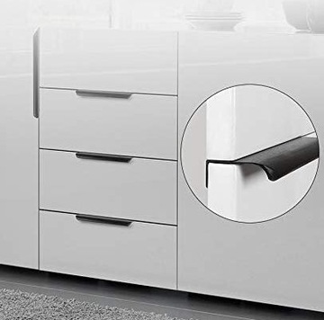 ручка краевая МЕБЕЛЬНАЯ РУЧКА 120мм ЧЕРНАЯ мебельная ручка MODERN
