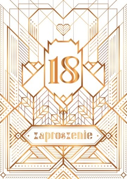ZAPROSZENIE ZAPROSZENIA URODZINY 18 Wielki Gatsby