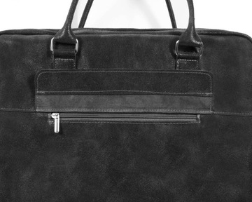 Кожаный пакет для ноутбука соли графит 17 