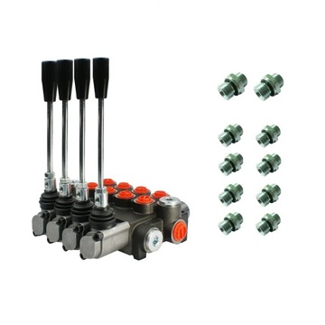 ROZDZIELACZ HYDRAULICZNY 4 SEKCYJNY 40L +PRZYŁĄCZA