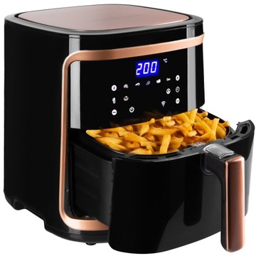 FRYTKOWNICA BEZTŁUSZCZOWA 7L 1900W AIR FRYER XL FRYTOWNICA LCD SMART GOLD