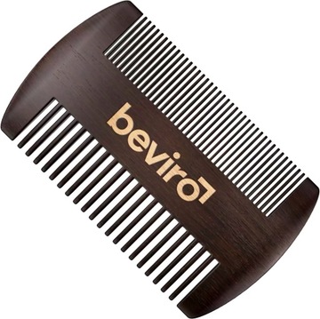 Beviro Beard comb pear wood - Grzebień do brody i zarostu z drewna gruszy