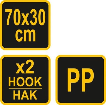 СЕТКА ДЛЯ БАГАЖНИКА 30см x 70см 2 КРЮЧКА VOREL
