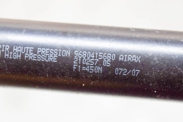 PEUGEOT 207 CC LEVÝ STRANA KRYT KUFRU VZPĚRA/TLAKOVAČ PLYNOVÝ 9680415680 1.6 B