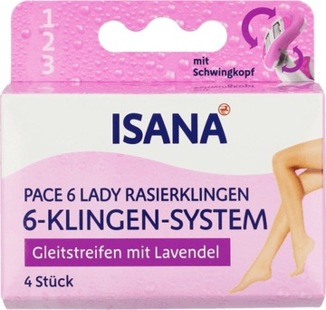 Isana 6 - картриджи для бритв женские - 4 шт.