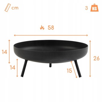 САДОВАЯ ПЕЧЬ + ОКРАШЕННАЯ КРЫШКА CAPRI 58