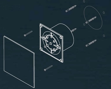 ВЕНТИЛЯТОР СО СТЕКЛЯННОЙ ПАНЕЛЬЮ БЕЛЫЙ Fi 100 ТАЙМЕР ТАЙМЕР