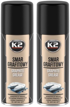 K2 SMAR GRAFITOWY DO ŚRUB GWINTÓW SPRAY 400 ML x2
