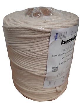Lina linka bawełniana 4mm 220mb pleciona (BEZALIN)
