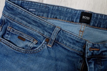 HUGO BOSS DELAWARE SLIM JEANS spodnie męskie granatowe PREMIUM 34/34 pas 90