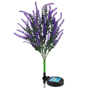 Солнечная садовая лампа, декоративное освещение, управляемое цветком лаванды