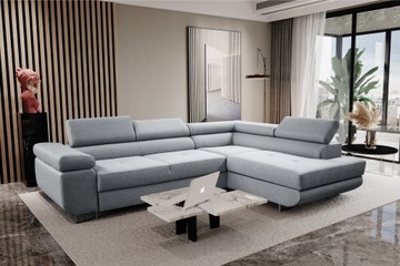Narożnik ALI Rozkładany Regulowane Zagłówki Sofa