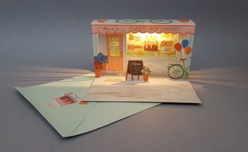 3D ОТКРЫТКА светящиеся конфеты кондитерские изделия 18 20 30 40