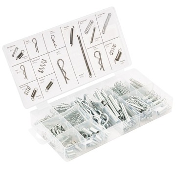 ZAWLECZKI SPRĘŻYNOWE PRZETYCZKI SPRĘŻYNKI SPINKI ROZGINANE ROLNICZE 175szt