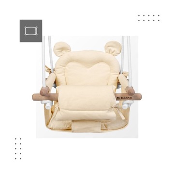 Детские качели для дома и сада TULANO Hop 30 Бежевый до 60кг БЕЗОПАСНО