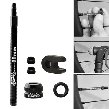 Удлинитель бескамерного клапана 80 мм, черный