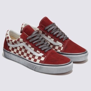 Buty męskie trampki tenisówki w szachownicę VANS Old Skool Stressed red 35