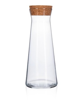 DZBANEK KARAFKA Z KORKIEM BUTELKA SZKLANA NA WODĘ WINO WAZON 1,1L EMMA