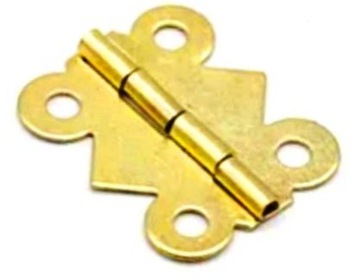 ZAWIAS PUDEŁKA SKRZYNKI METAL ZŁOTY 8 szt 21x25 mm