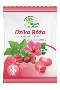 OWOCE OGRODU cukierki z witaminą C DZIKA RÓŻA 60g