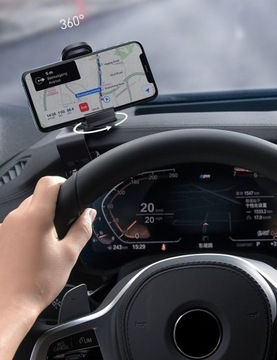 BASEUS UCHWYT SAMOCHODOWY NA TELEFON KLAMRA KLIPS NA DESKĘ SAMOCHODOWĄ