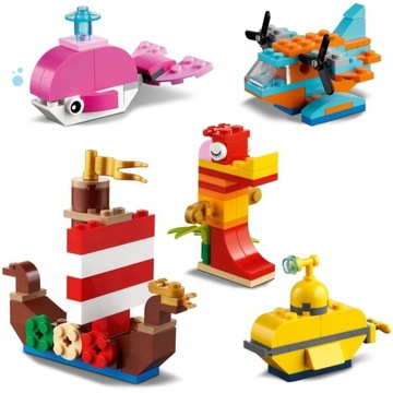 LEGO Classic 11018 Ocean Fun Корабль Подводная лодка Самолет Кит