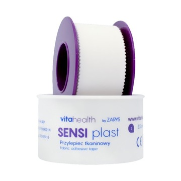 vitahealth SENSIplast PRZYLEPIEC TKANINOWY PLASTER ROLKA MOCNY 2,5cm 5m