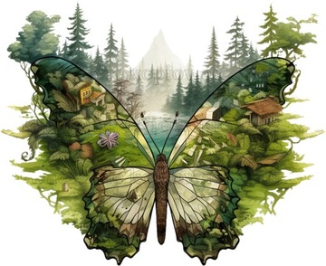 Naprasowanka Motyl Sztuka Las Natura 11