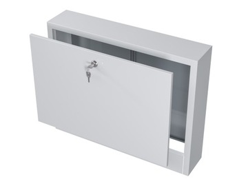 ящик центрального отопления поверхностного монтажа, 11-12 контуров, шкаф теплого пола, БЕЛЫЙ