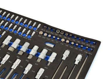 Wkład- zestaw nasadek Torx i bitów 102el. CRV GEKO G10833B