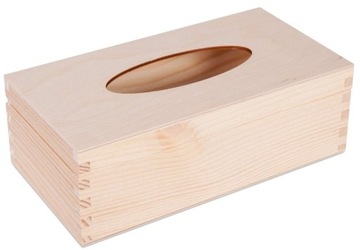 CHUSTECZNIK drewniany pudełko chusteczki decoupage
