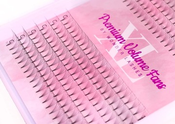 RZĘSY KĘPKI PREMIUM VOLUME FANS 5D XL C 0,07 MIX WONDER LASHES 264SZT PAL