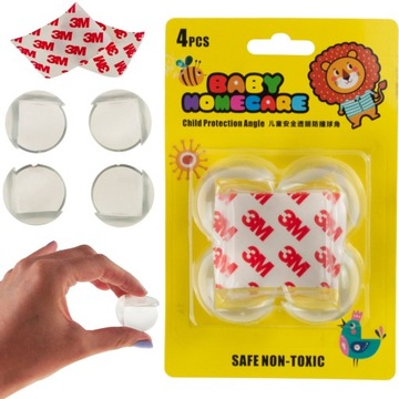 ZABEZPIECZENIE OSŁONKI NAROŻNIKÓW 4SZT KANTÓW DLA DZIECI STOŁU SILIKONOWE