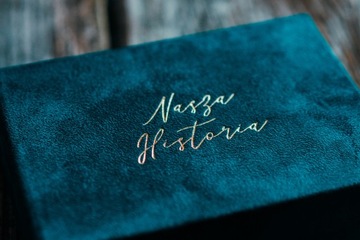 Aksamitne pudełko na zdjęcia 10x15 stempel