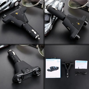 Transmiter FM Samochodowy Bluetooth 5.0 USB micro SD 8w1 AUX Ładowarka