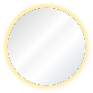 Lustro okrągłe podświetlane LED 80cm - ciepły