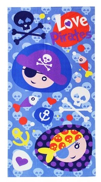 LOVE PIRATES PIRACI DUŻY RĘCZNIK 70x140CM NA BASEN